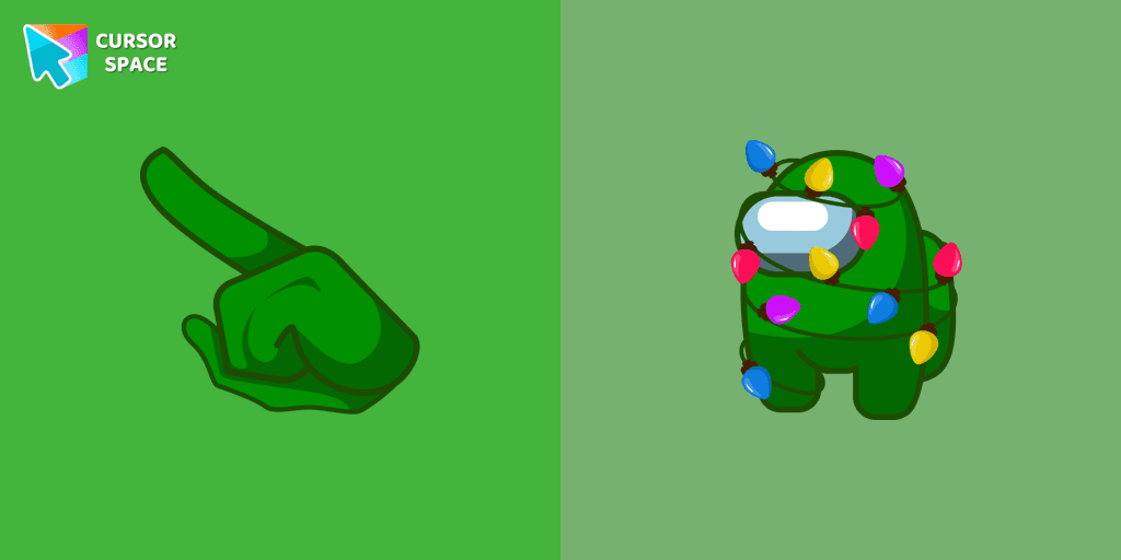 Among Us Christmas Tree cursor cursor pack